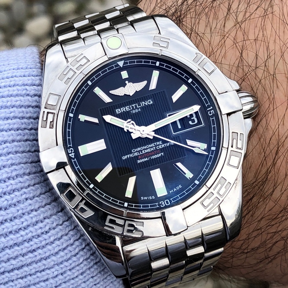 BREITLING GALACTIC Men's Watch WITH BOX + PAPERS!